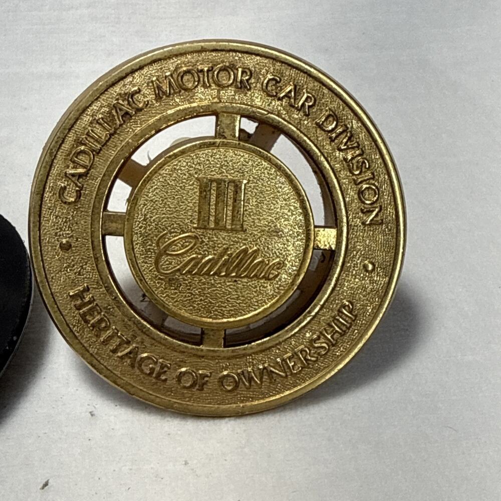 Cadillac OEM Heritage of Ownership III 3 Gold Emblem Badge Logo